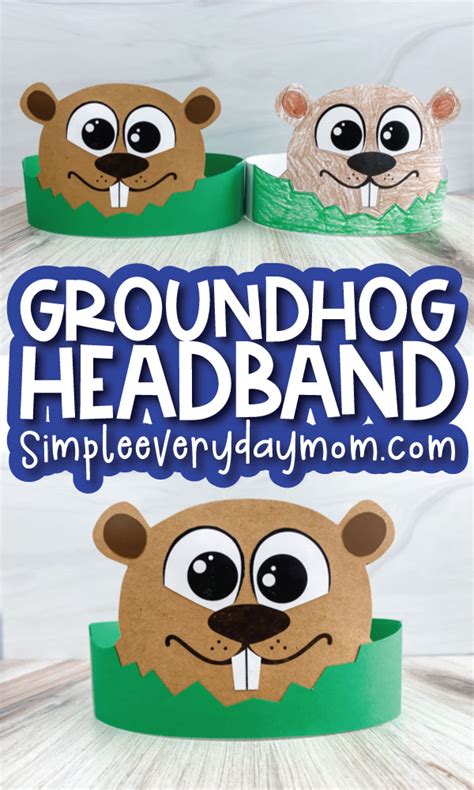 Groundhog Headband Template
